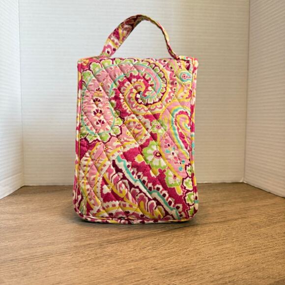 Vera Bradley Capri  Melon Mini Lunch Tote Retired Pink Green Paisley Pattern - Picture 3 of 10